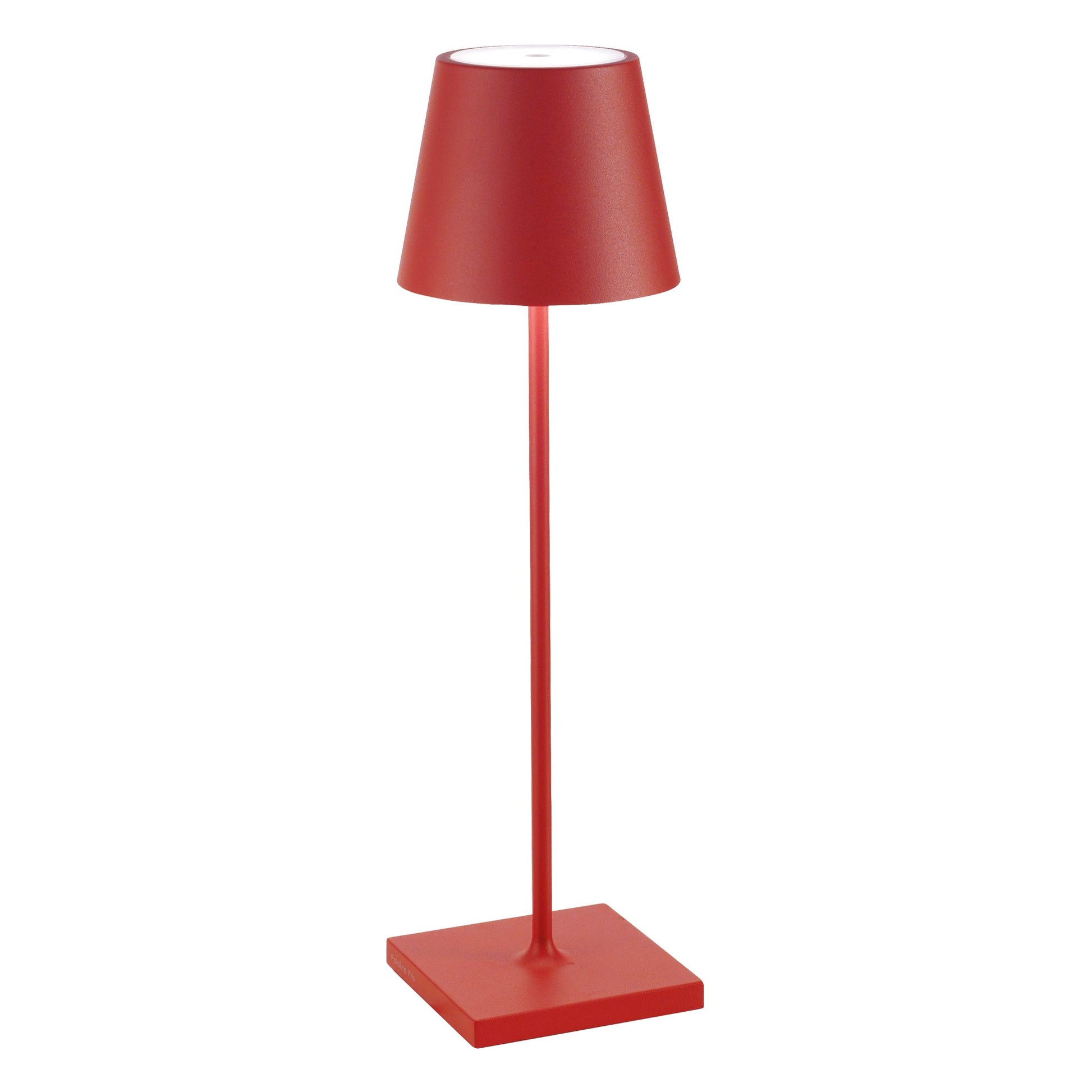 Poldina Pro Lampada da tavolo LED Wireless Ricaricabile Dimmer touch 2700K-3000K IP65 Uso Interno/Esterno h.38cm - Rosso