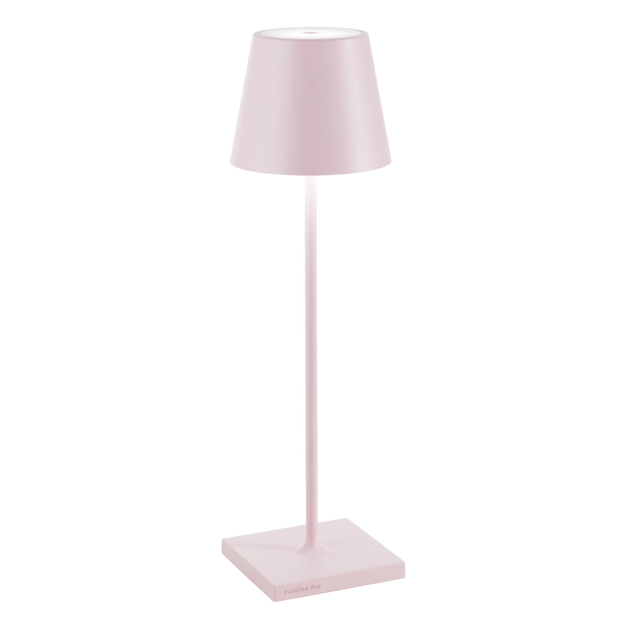 Zafferano Lampada a led da tavolo Poldina Pro Rosa ricaricabile e dimmerabile con batteria fino a 12 ore. Da uso esterno IP65