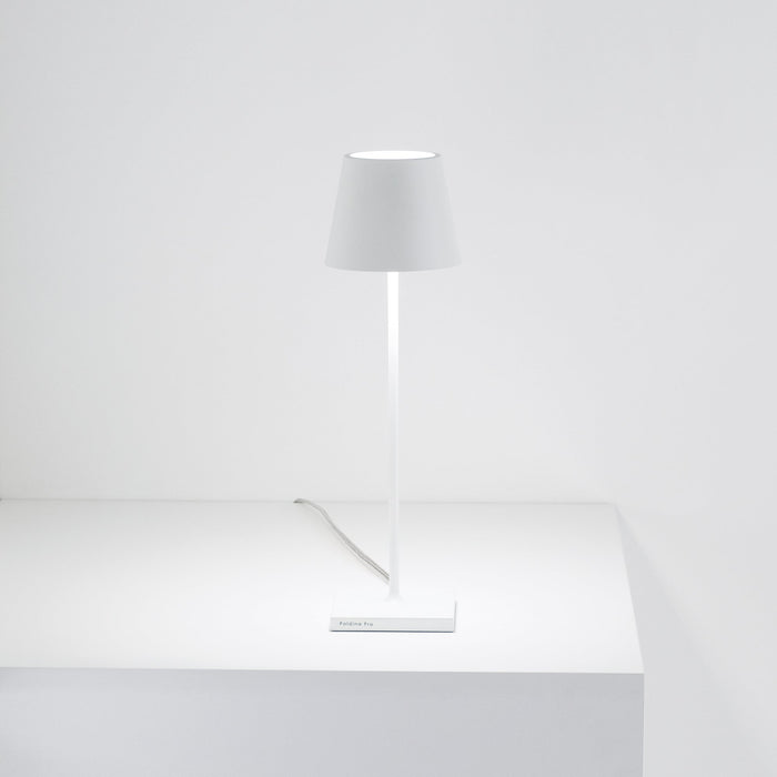 Lampada da Tavolo Poldina Grigio scuro 230V con spina LED Dimmerabile 11x38 cm - Design Moderno in Alluminio