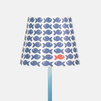 Zafferano Lampada a led da tavolo Poldina Pro Blu Avio ricaricabile e dimmerabile con batteria fino a 12 ore. Da uso esterno IP65