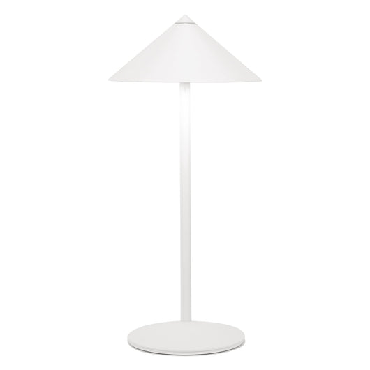 Zafferano Lampada da Tavolo Led Ricaricabile Pina L Desk - 6W, IP65, Dimmer Touch, Testa Magnetica, Design Moderno per Interni ed Esterni - Bianco