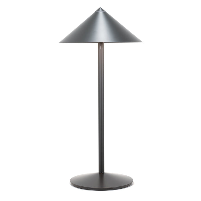 Zafferano Lampada da Tavolo Led Ricaricabile Pina L Desk - 6W, IP65, Dimmer Touch, Testa Magnetica, Design Moderno per Interni ed Esterni - Titanio