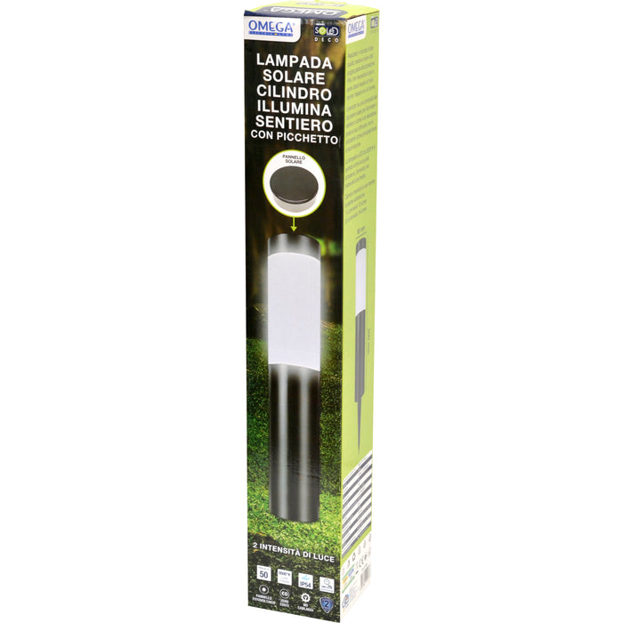 PICCHETTO SOLARE CILINDRO ILLUMINA SENTIERO DA GIARDINO