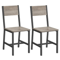 Set di 2 sedie da pranzo con struttura in acciaio in stile industriale per sala da pranzo soggiorno cucina grigio 12_0004934