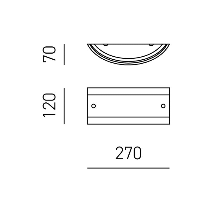 Applique Lecce in vetro satinato bianco 27x12cm, 1 luce E27 max 42W, IP20, Lampada da muro e montatura metallo con dettagli cromo, lampadina esclusa