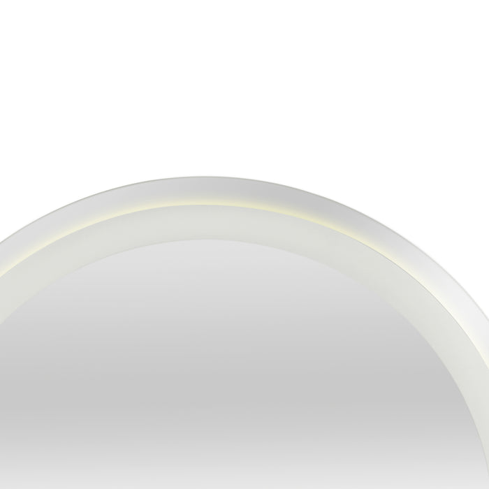 Specchio LED da Parete Maratea Multifunzionale Ø50 cm Cornice Argentata pro.tec