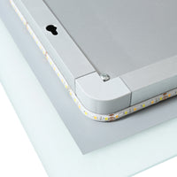 Specchio LED da Parete Scafa Multifunzionale Cornice Bianca 45 x 60 cm pro.tec