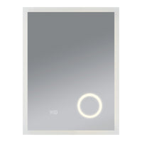 Specchio LED da Parete Scafa Multifunzionale Cornice Bianca 50 x 70 cm pro.tec