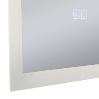 Specchio LED da Parete Scafa Multifunzionale Cornice Bianca 60 x 80 cm pro.tec