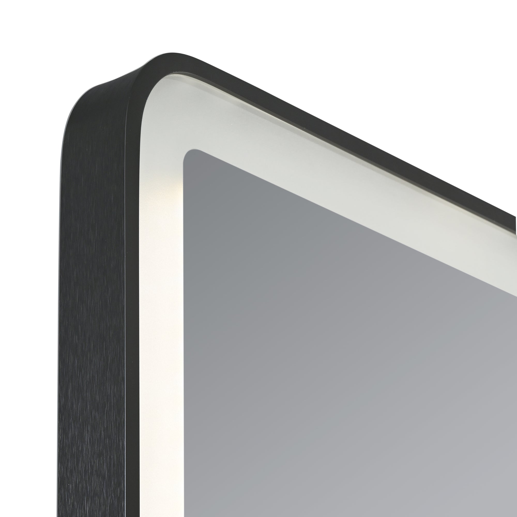 Specchio LED da Parete Pescara Multifunzionale 50 x 70 cm Cornice Nera pro.tec