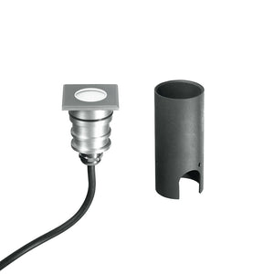 Calpestabile LED per esterno IMPACT DC24V quadrato nichel 3W 3000K (luce calda)