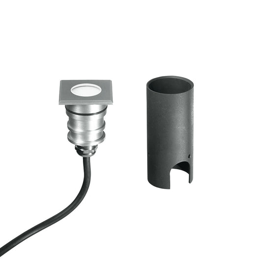 Calpestabile LED per esterno IMPACT DC24V quadrato nichel 3W 3000K (luce calda)