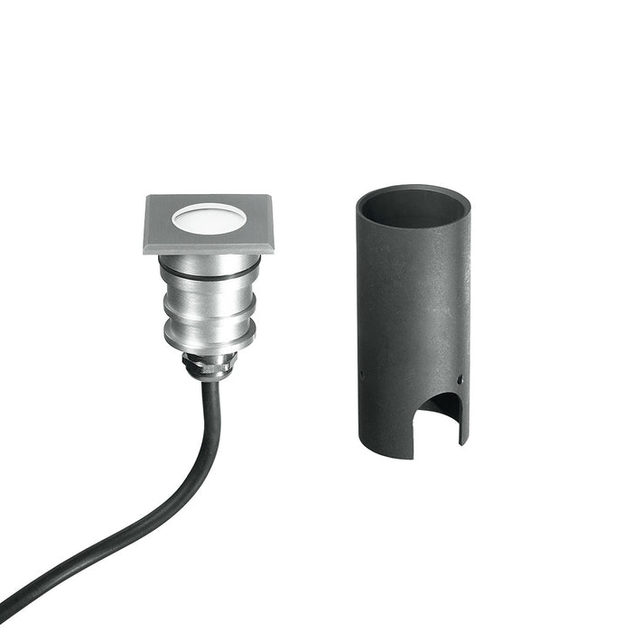 Calpestabile LED per esterno IMPACT DC24V quadrato nichel 3W 3000K (luce calda)