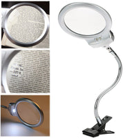 LENTE DI INGRANDIMENTO DA TAVOLO LAMPADA A LED 2X 5X FLESSIBILE CON PINZA CLIP