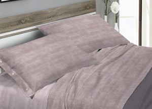 Completo Lenzuola Letto In 100% Cotone Fantasia Bon Bon - Francese - Beige