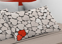 Completo Lenzuola In 100% Cotone Linea Digitale Spin-Off Disegno Love Love