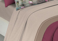 Completo Lenzuola In 100% Cotone Linea Digitale Spin-Off Disegno Shabby Flower