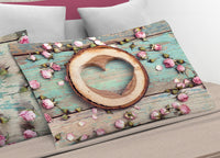 Completo Lenzuola In 100% Cotone Linea Digitale Spin-Off Disegno Shabby Flower