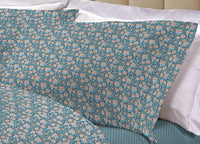 Completo Lenzuola Letto 100% Cotone Made Italy 3027 Disegno Provenza - Piazza E Mezza - Verde