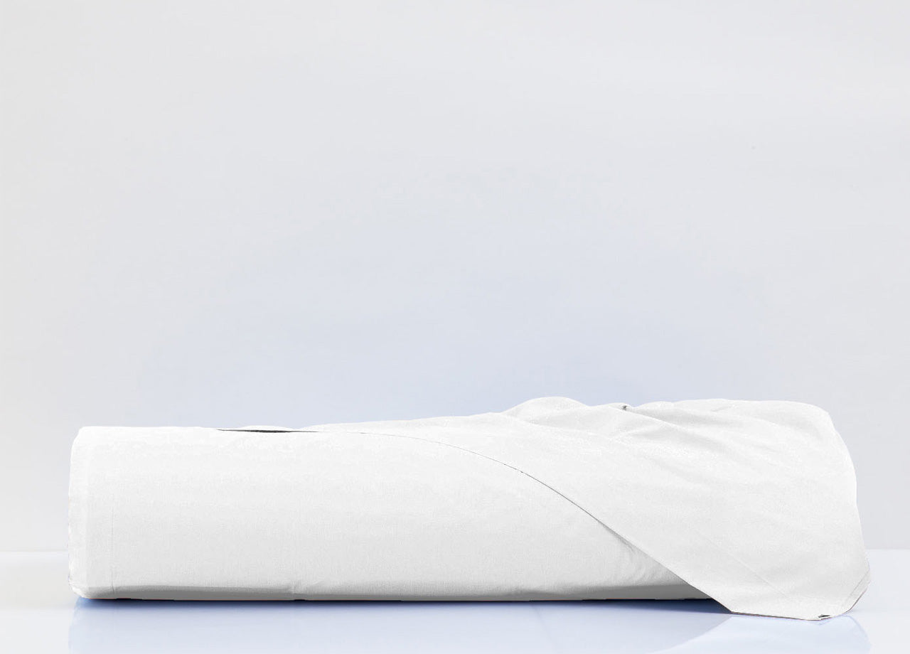 Lenzuola Cordonetto In 100% Cotone In Tinta Unita - 1 Piazza e Mezza - Bianco