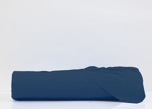 Lenzuola Cordonetto In 100% Cotone In Tinta Unita - Maxi - Blu notte