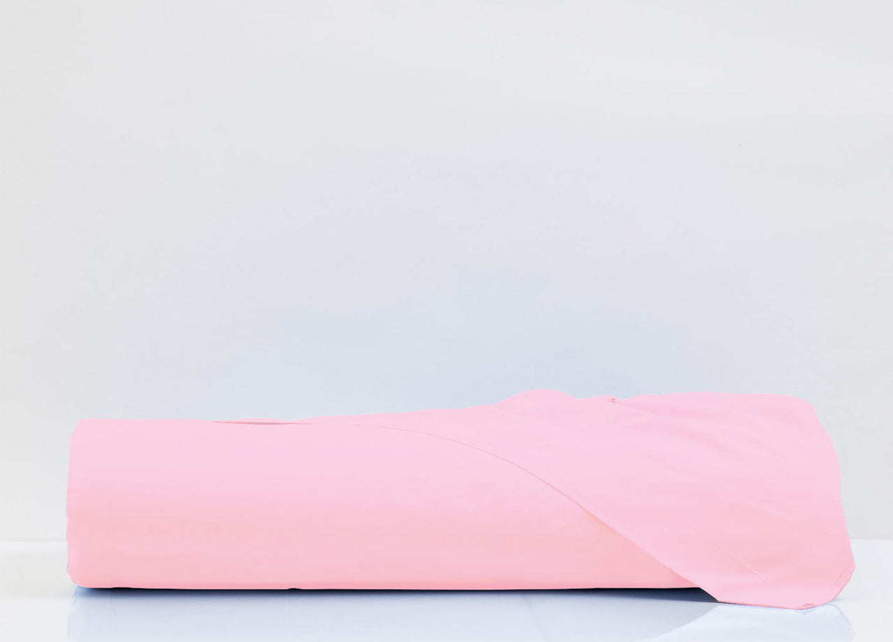 Lenzuola Cordonetto In 100% Cotone In Tinta Unita - Singolo - Rosa