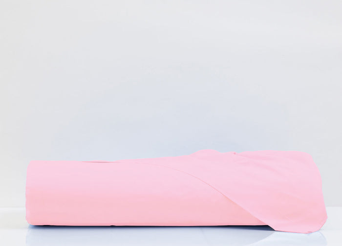 Lenzuola Cordonetto In 100% Cotone In Tinta Unita - Singolo - Rosa