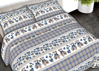 Completo Lenzuola Letto 100% Cotone Made Italy Disegni Invernali Natalizi C.N - 1 Piazza - Gigi Blu