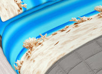 Completo Lenzuola Letto In 100% Cotone Made In Italy Vari Disegni C.N - Piazza E Mezza - Z-Mare