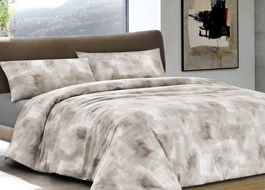 Trapuntino Piumino Estivo Primaverile 100gr/mq Leggero Disegno Nebula - 1 Piazza E Mezza - Beige