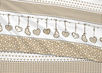 Completo Lenzuola In Cotone Flanella Disegni Natalizi Invernali Renne Cuori OB - Singolo - Dream Beige