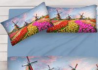 Lenzuola Copriletto Letto Sogni D'oro 100% Cotone Disegno Olanda 60 - Piazza E Mezza - Olanda 60