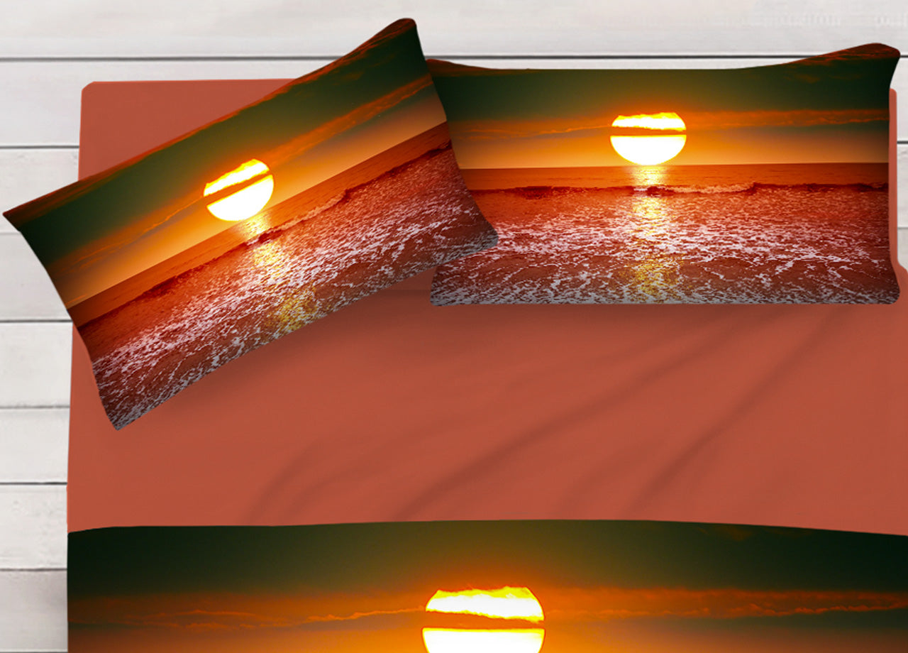 Lenzuola Copriletto Letto Sogni D'oro 100% Cotone Disegno Sunset 58 - Singolo - Sunset 58
