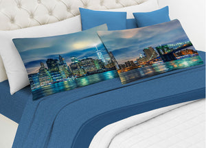 Completo Lenzuola Matrimoniale 100% Cotone Digitale Spin-Off Paesaggio