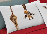 Completo Lenzuola Matrimoniale 100% Cotone Digitale Spin-Off Giraffa