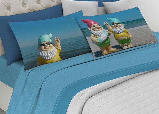 Completo Lenzuola In 100% Cotone Linea Digitale Spin-Off Fantasie Varie Estate - Matrimoniale - Gnometti