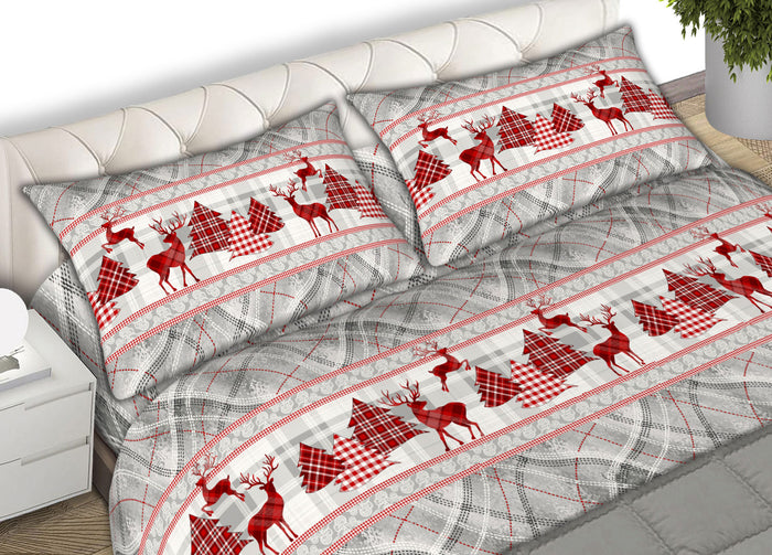 Completo Lenzuola In Morbida Flanella Made Italy Disegno Tirolo C.N - 1 Piazza E Mezza - Tirolo