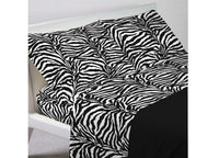 Completo Lenzuola Letto In 100% Cotone Disegno Animalier Zebrato - Matrimoniale - Zebrato