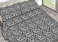 Completo Lenzuola In 100% Cotone Matrimoniale Dis. Zebrato C.N.