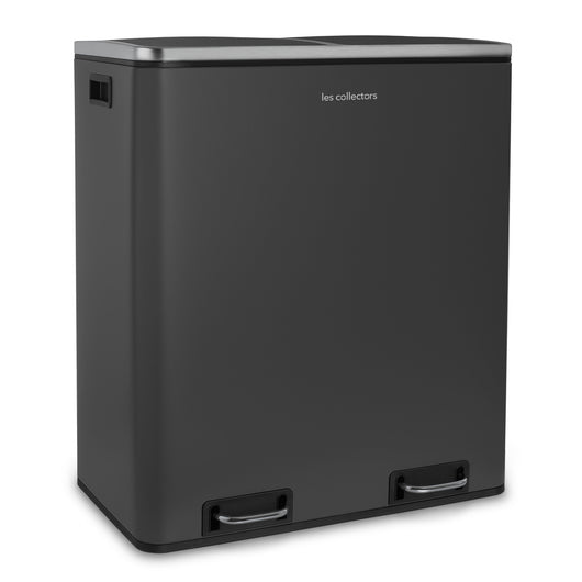 Pattumiera per differenziata Les Collectors 2x30L grigio scuro N°916