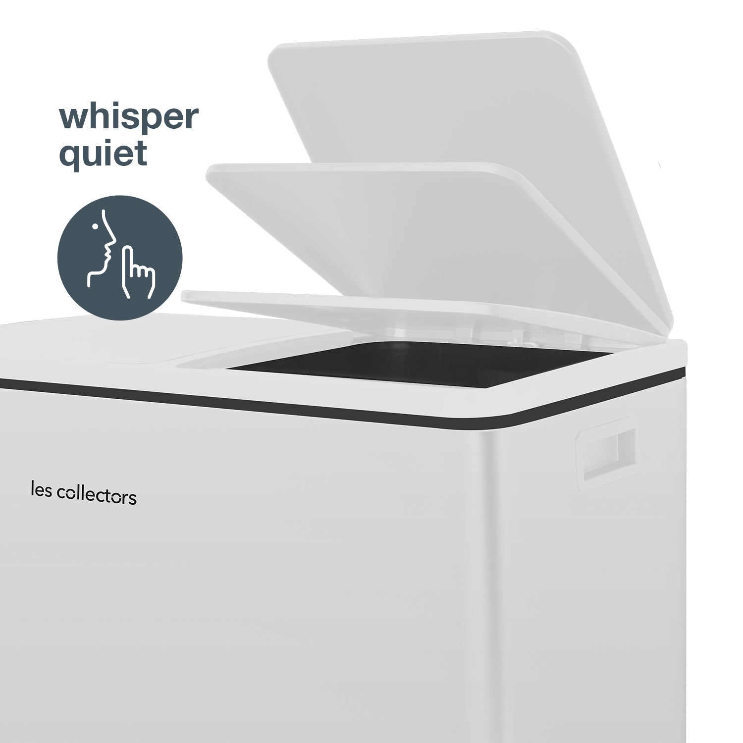 Les Collectors Pattumiera da cucina per differenziata, 2x30L, in acciaio inox, bianco