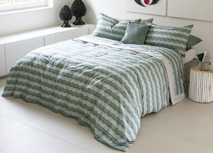 Trapunta Letto Doubleface Modello Les Uniques Dis. 2514 - Matrimoniale - Verde 133