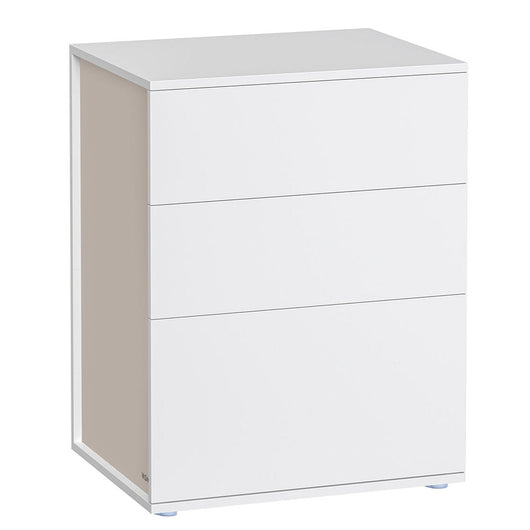 Comodino montaggio senza attrezzi comodino cassetti moderno camera da letto soggiorno 35 x 45 x 587 cm bianco 12_0007595