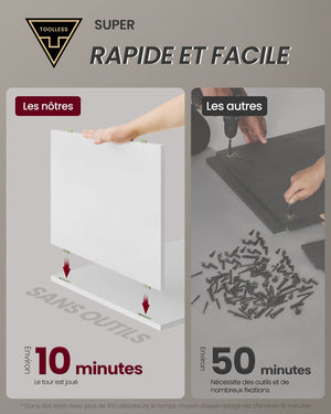 Comodino montaggio senza attrezzi comodino cassetti moderno camera da letto soggiorno 35 x 45 x 587 cm bianco 12_0007595