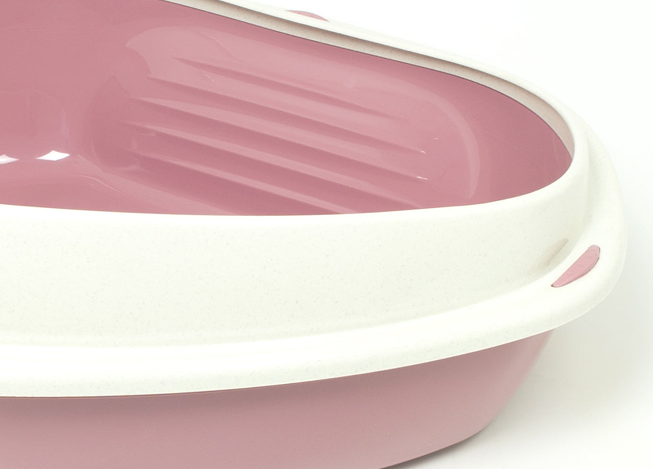 Lettiera Toilette Per Gatti Angolare 49x40x17,5cm Modello 700090 Colore Rosa