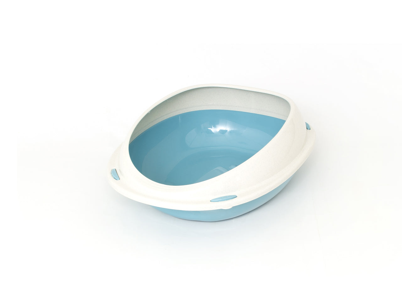 Lettiera Toilette Per Gatti Ovale 57x40x19cm Modello 700089 Colore Azzurro