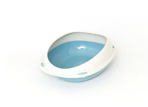 Lettiera Toilette Per Gatti Ovale 57x40x19cm Modello 700089 Colore Azzurro