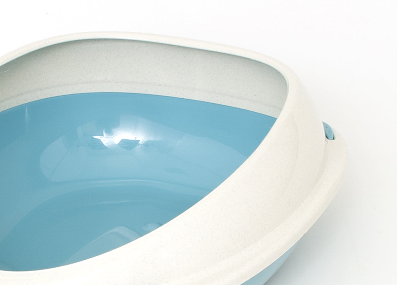 Lettiera Toilette Per Gatti Ovale 57x40x19cm Modello 700089 Colore Azzurro