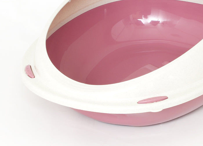 Lettiera Toilette Per Gatti Ovale 45x36x15,5cm Modello 700088 Colore Rosa