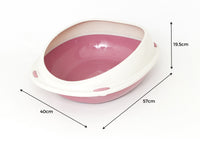 Lettiera Toilette Per Gatti Ovale 57x40x19cm Modello 700089 Colore Rosa